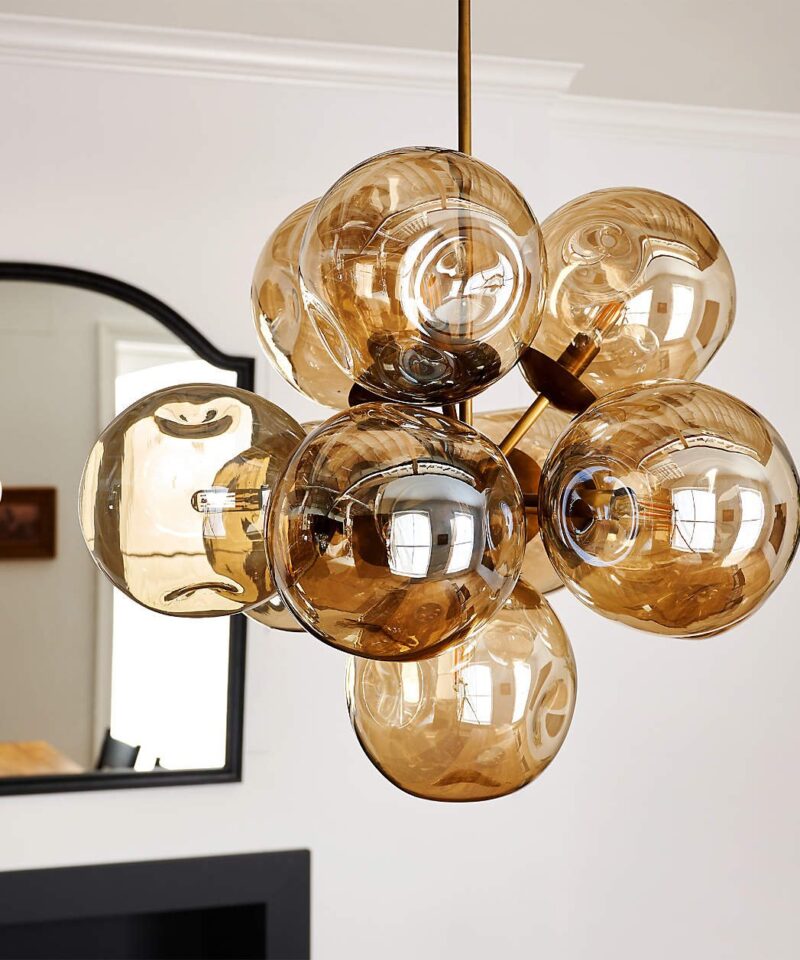 Etienne Glass Chandelier Light 27.7″