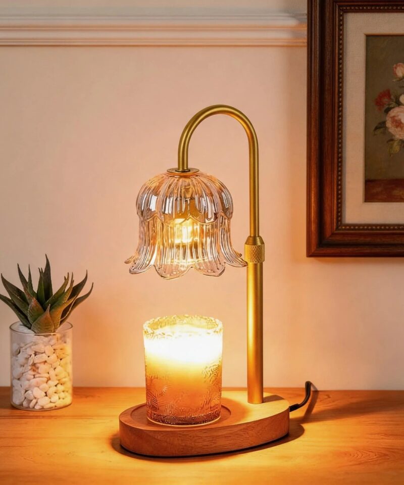 Adjustable Candle Warmer Lamp – Dimmable Wax Melt Warmer with Timer, Modern Ambient Table Light for Home Decor - Image 4