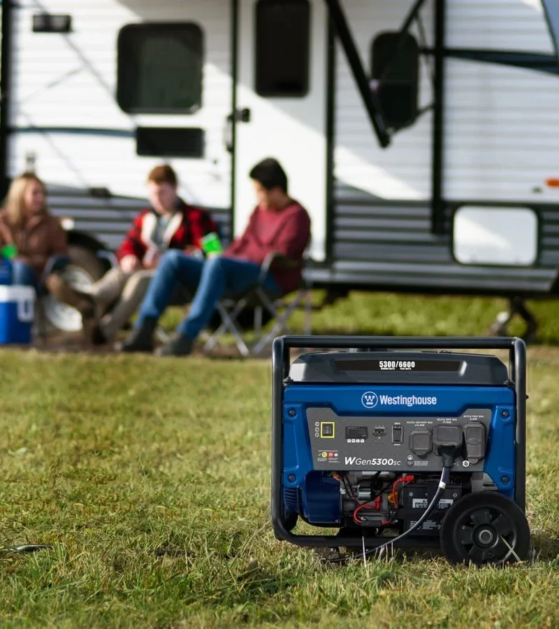 Alternative view of WGen5300sc Generator with CO Sensors.