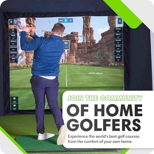 Alternative view of Golf Simulator Enclosure – Premium Golf at Home Practice, Easy Setup, Various Sizes, Fabric with Durable Frame & Impact Screen