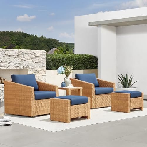 5 Pieces Wicker Patio Furniture Set