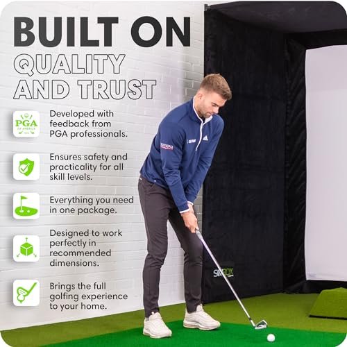 Golf Simulator Enclosure – Premium Golf at Home Practice, Easy Setup, Various Sizes, Fabric with Durable Frame & Impact Screen - Image 4