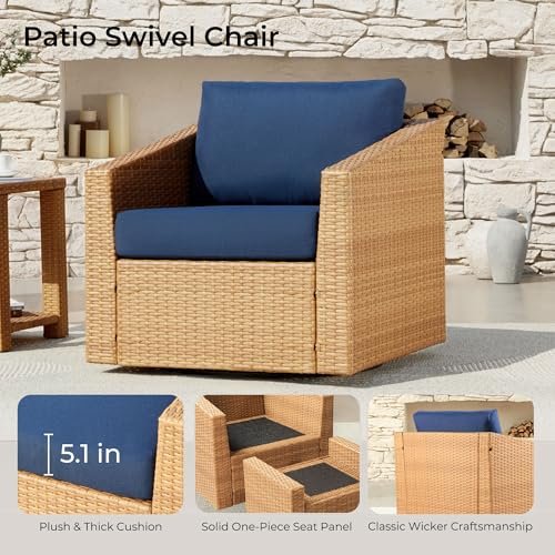 5 Pieces Wicker Patio Furniture Set - Image 8