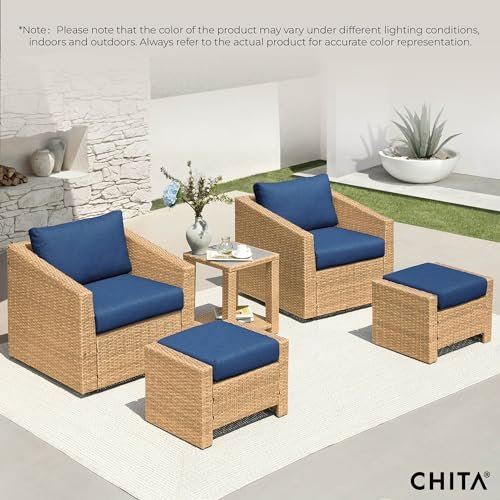 5 Pieces Wicker Patio Furniture Set - Image 5