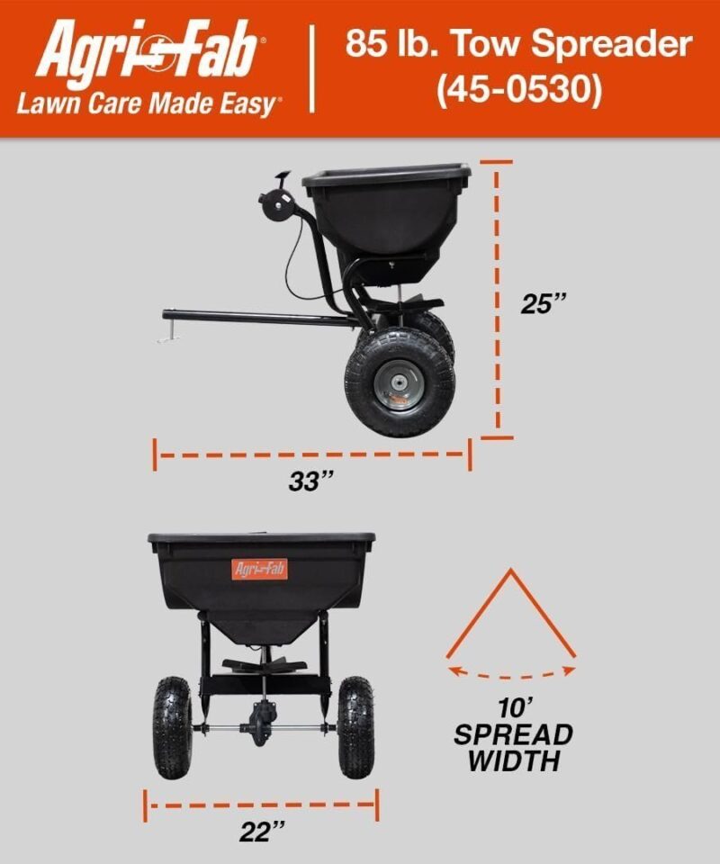 Agri-Fab 45-0543 Tow-Behind 100 lb Lawn & Garden Spiker Seeder Spreader - Image 7
