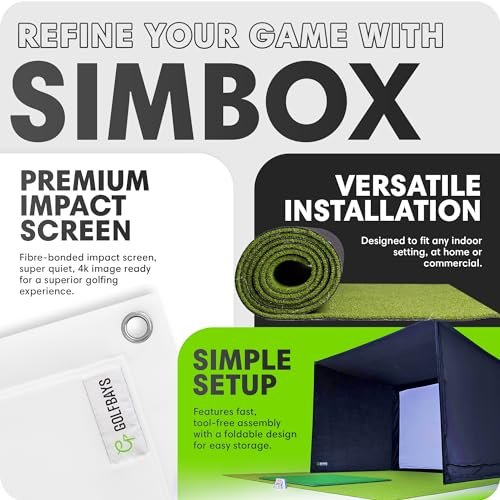 Golf Simulator Enclosure – Premium Golf at Home Practice, Easy Setup, Various Sizes, Fabric with Durable Frame & Impact Screen - Image 6
