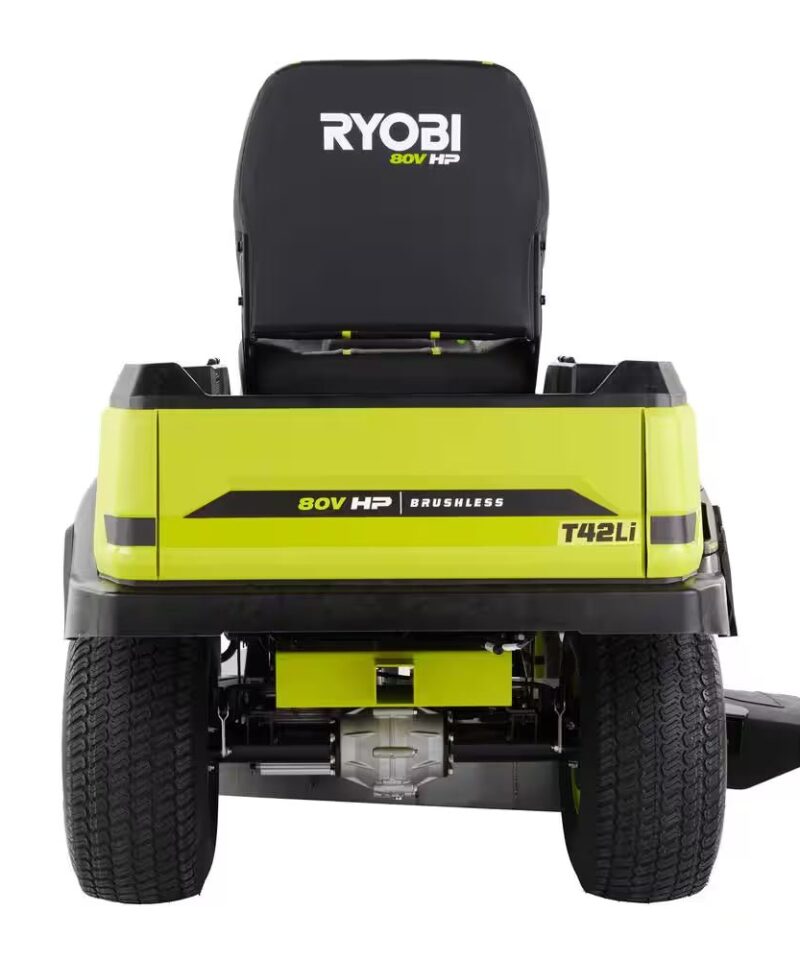 80V HP Brushless 42 In. Battery Electric Cordless Riding Lawn Tractor with (3) 80V 10Ah Batteries and Charger - Image 10