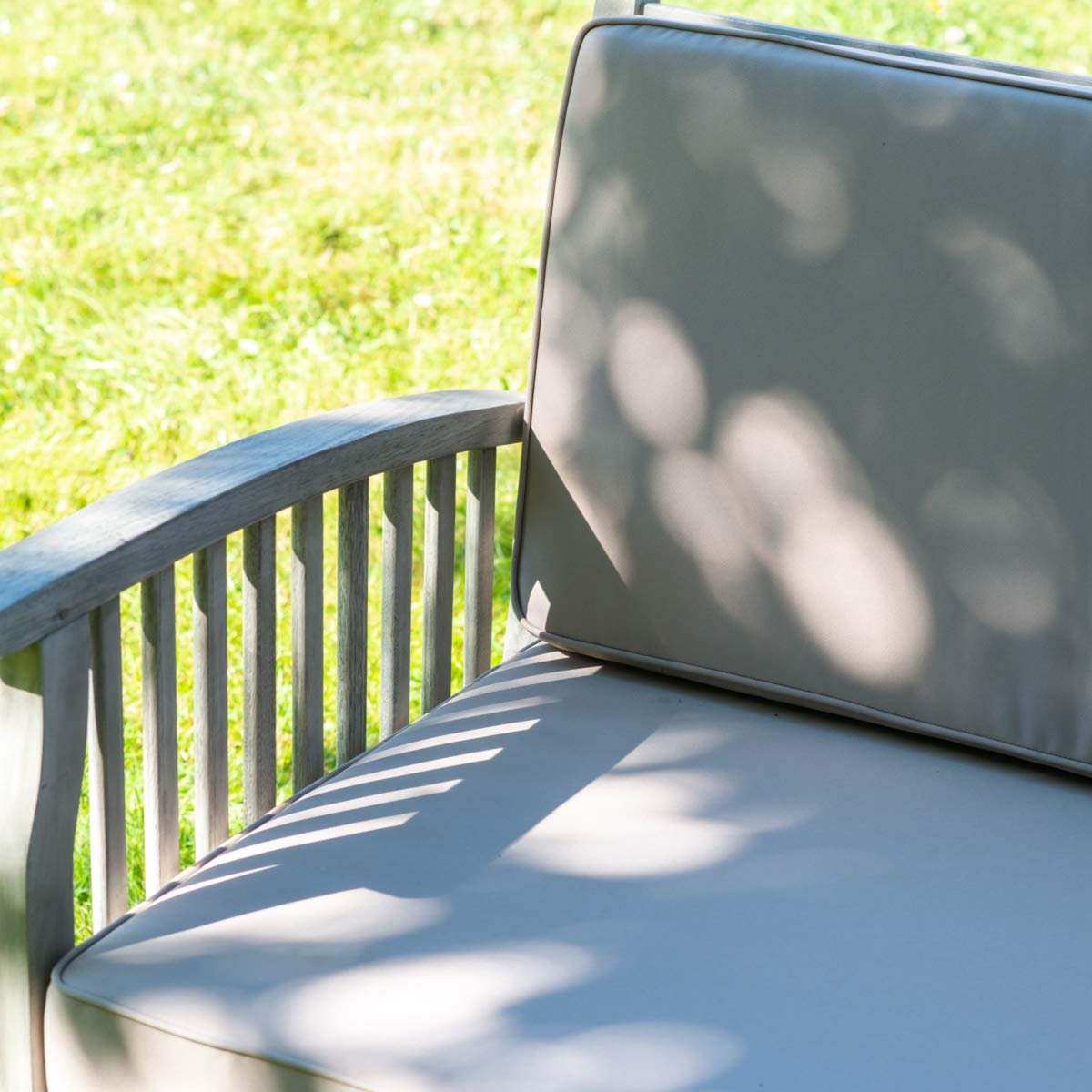 Patio Garden Furniture Set – Light Grey Wooden Garden Set – Repton Lounge – Outdoor Table & Chairs – Durable and Comfortable Design – With Cushions – Flat Pack Design – 4 Seater - Image 4
