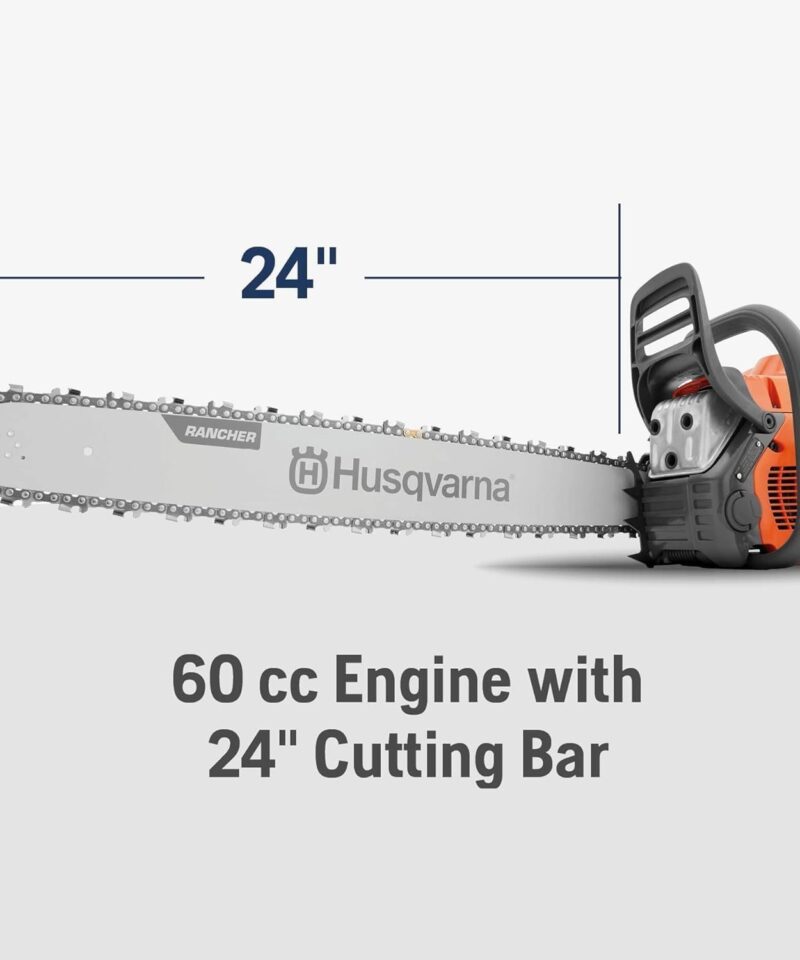 Alternative view of Husqvarna 460 Rancher Gas Chainsaw 24″ 60.3cc 3.6HP, Auto Oil Pump