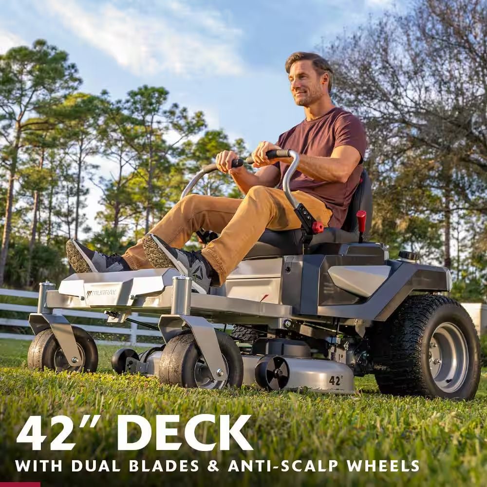 Cruz 42 In. 19.0 HP 540Cc EX1900 Series Briggs and Stratton Engine Dual Hydrostatic Drive Gas Zero Turn Mower - Image 8