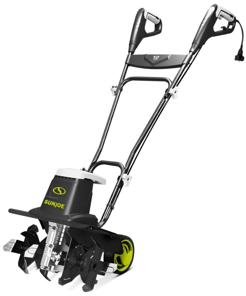 Electric Garden Tiller Cultivator, Steel Tines, 12 Amp, 16″, TJ603E