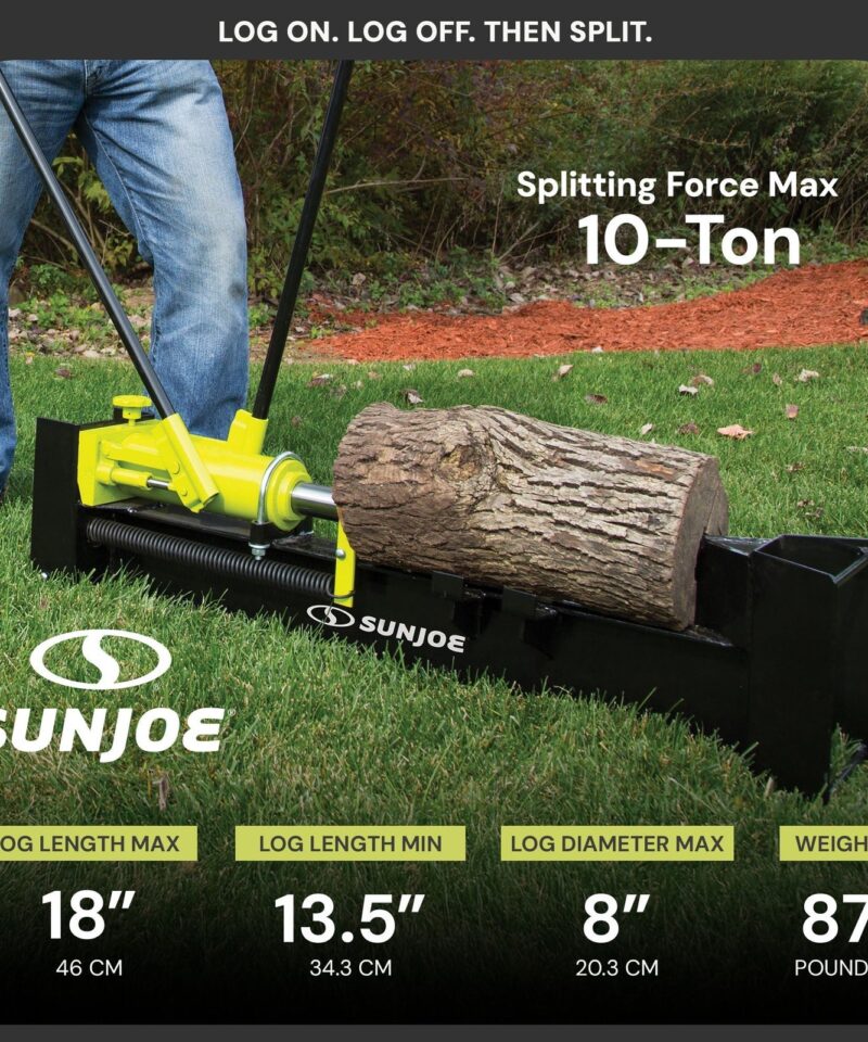 Hydraulic Steel Beam Log Splitter, 10 Ton Capacity Firewood Tool, LJ10M - Image 8