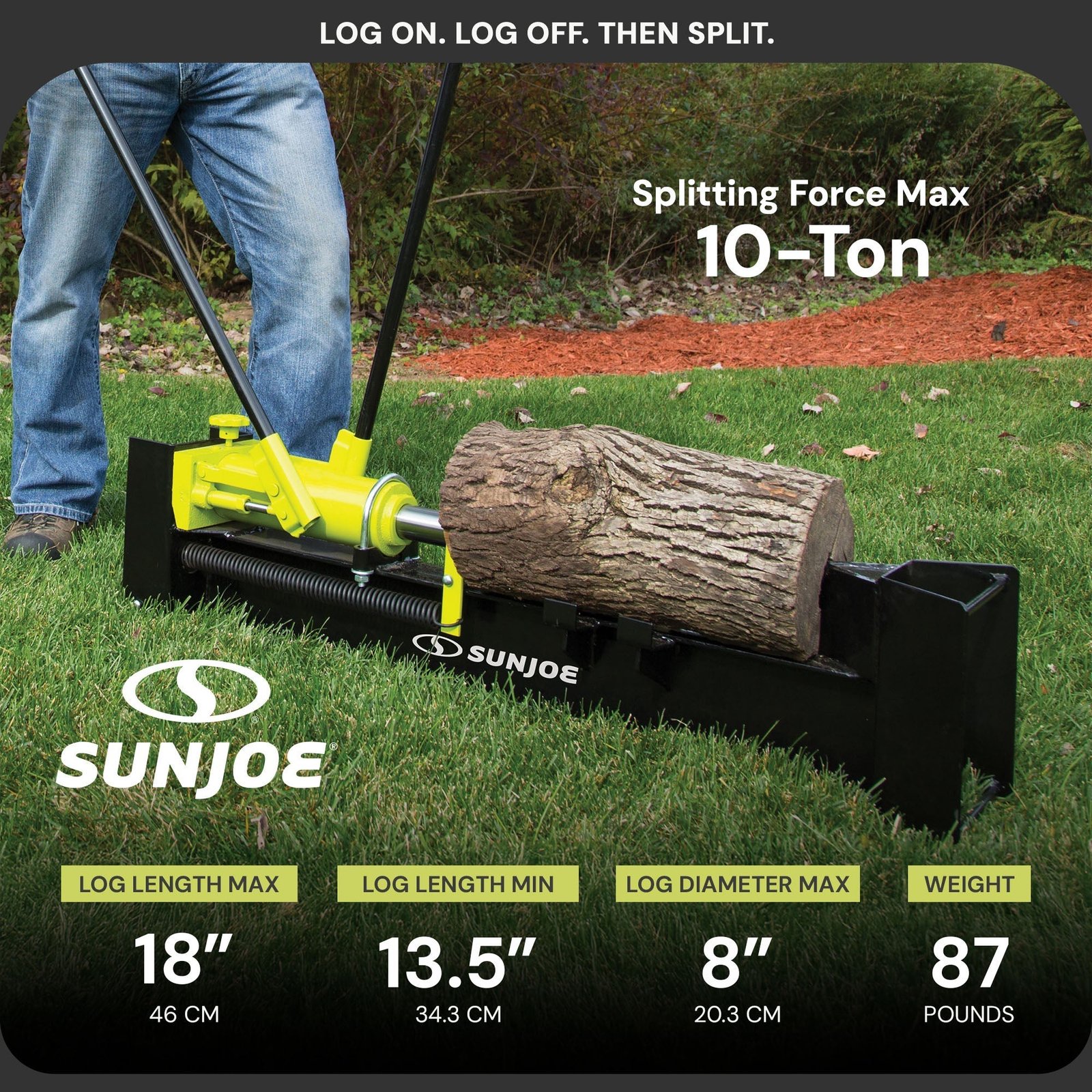 Hydraulic Steel Beam Log Splitter, 10 Ton Capacity Firewood Tool, LJ10M - Image 8