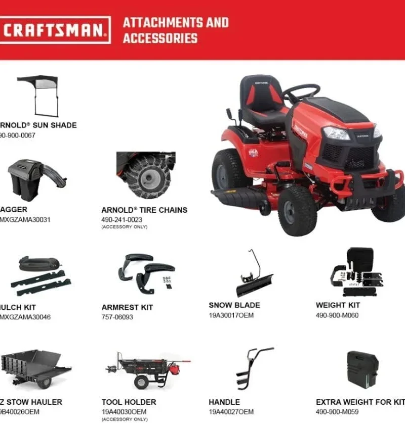 Craftsman T2200K 42-in 20 HP 725cc Hydrostatic Riding Mowers. - Image 2
