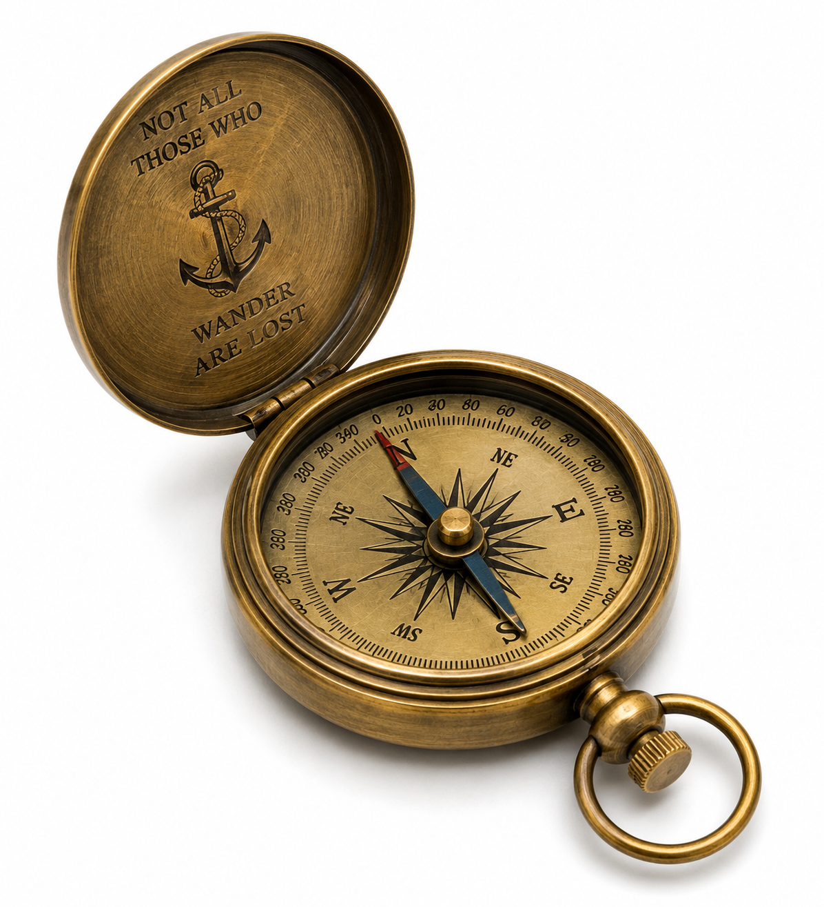 Handmade Antique Brass Compass - Image 4