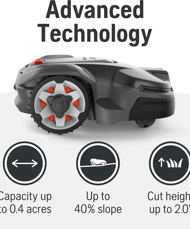 Husqvarna Automower 415X Robotic Lawn Mower with GPS, Self-Installation, 0.4 Acre - Image 7