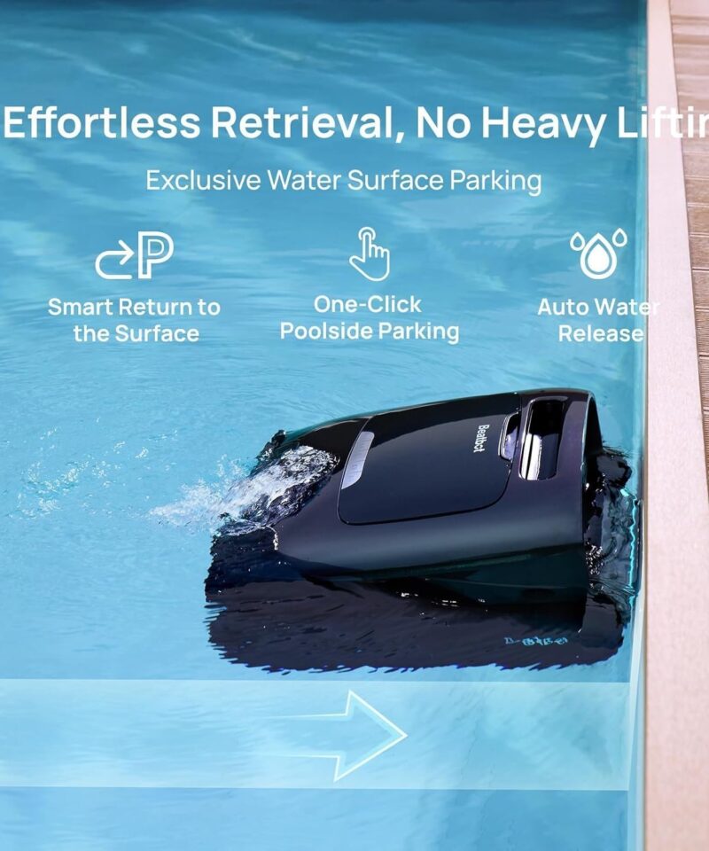 Beatbot AquaSense 2 Pro Robotic Pool Cleaner – 5-in-1 Cordless Skimmer & Clarifier, App-Controlled, Smart Parking, Up to 3,875 Sq. Ft. – Obsidian - Image 6