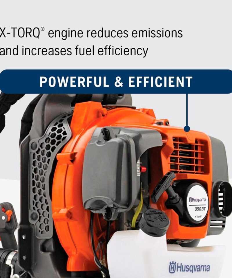 Husqvarna 350BT Gas Backpack Leaf Blower 50.2cc, 692 CFM, 180 MPH - Image 3