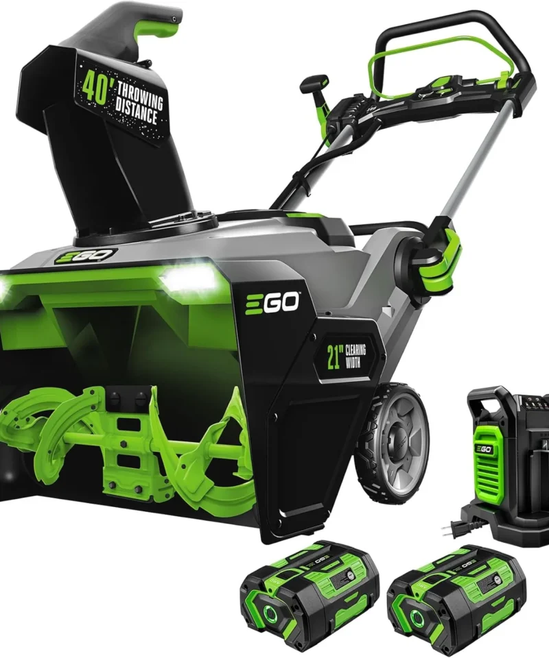 EGO Power+ SNT2405 24-Inch 56V Self-Propelled 2-Stage Cordless Electric Snow Blower with (2) 7.5Ah Batteries & Dual-Port Charger
