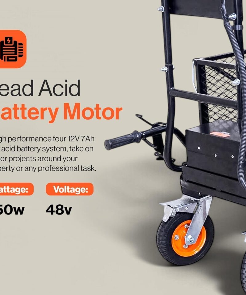 SuperHandy 48V Electric Power Wagon Utility Cart, 660 lb Load, 1000 lb Hauling Capacity - Image 4