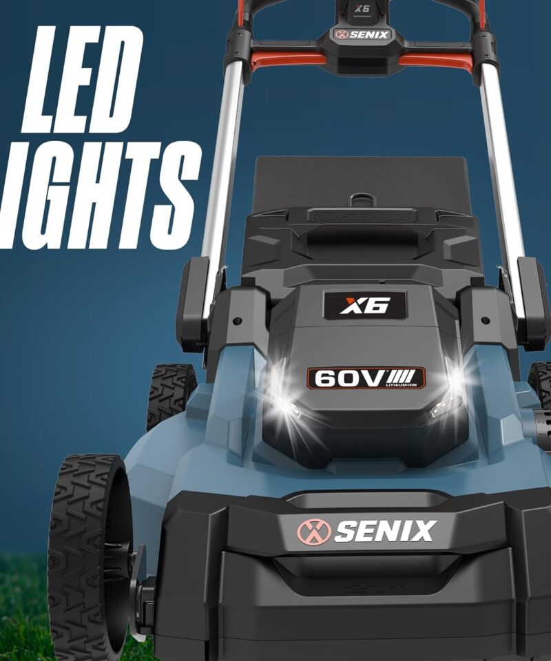 X6 60 Volt Max* 21-Inch 3-in-1 Cordless Push Lawn Mower, with Bagging, Mulching, and Side Discharge, Height Adjustment, Smart Display, 6Ah Lithium-ion Battery & Charger Included (LPPX6-H) - Image 6