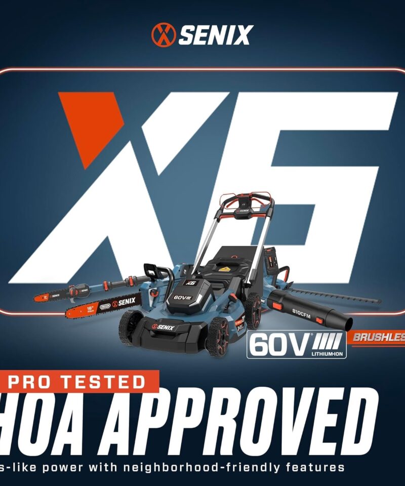 X6 60 Volt Max* 21-Inch 3-in-1 Cordless Push Lawn Mower, with Bagging, Mulching, and Side Discharge, Height Adjustment, Smart Display, 6Ah Lithium-ion Battery & Charger Included (LPPX6-H) - Image 9