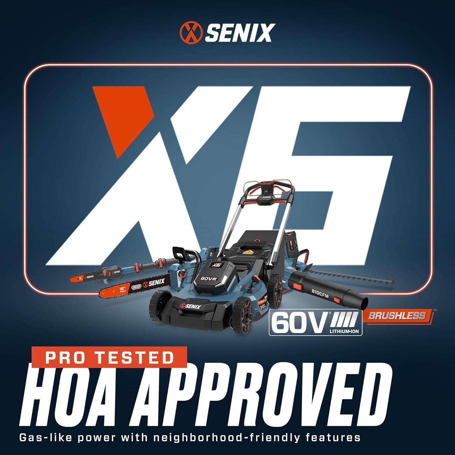 X6 60 Volt Max* 21-Inch 3-in-1 Cordless Push Lawn Mower, with Bagging, Mulching, and Side Discharge, Height Adjustment, Smart Display, 6Ah Lithium-ion Battery & Charger Included (LPPX6-H) - Image 9