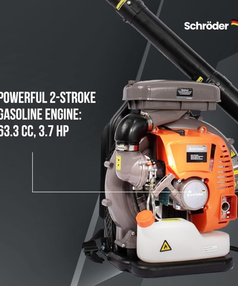Schröder SR-6400L Backpack Gas Leaf Blower, 3.7 HP Engine - Image 3