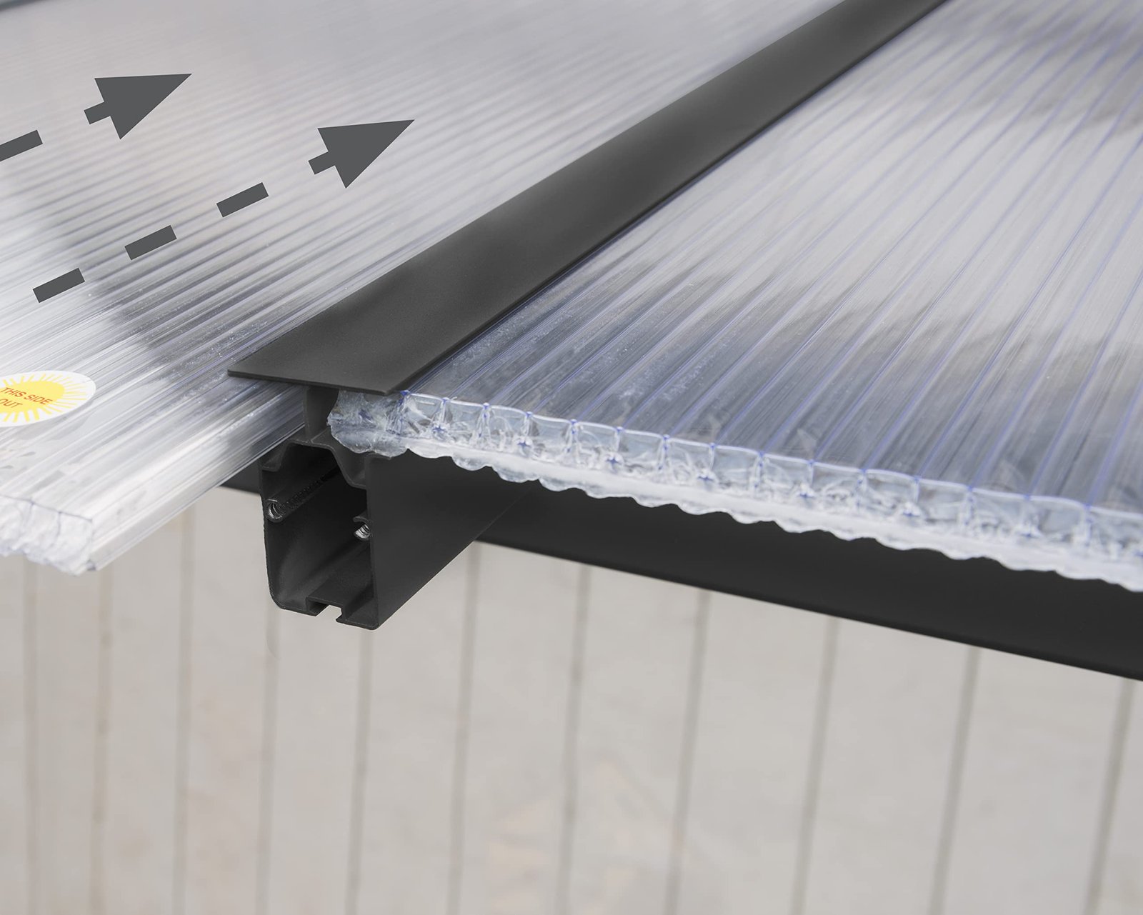 Palram OLYMPIA 3X4.25 GREY CLEAR PATIO COVER - Image 3