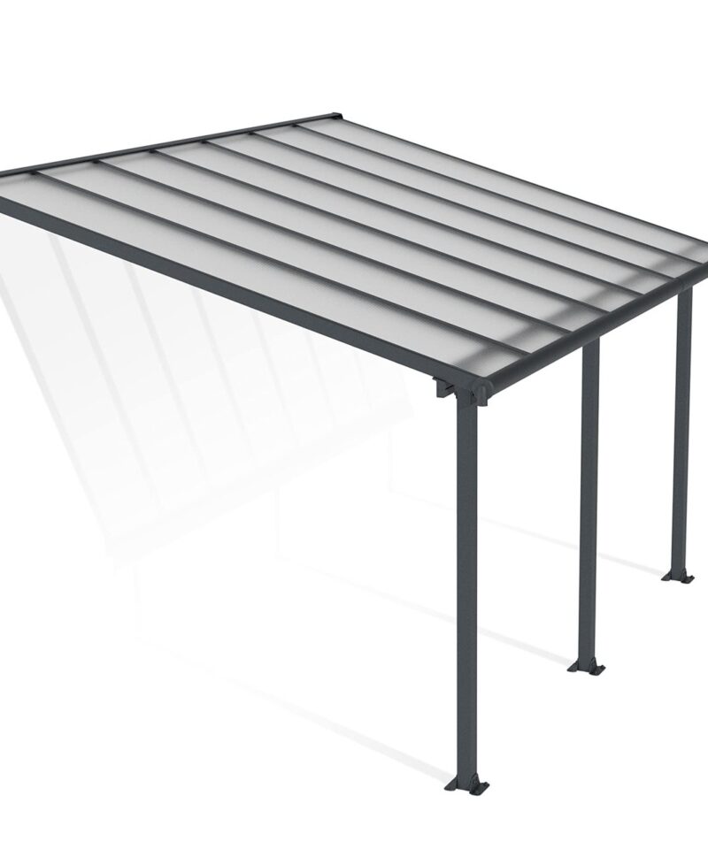 Palram OLYMPIA 3X4.25 GREY CLEAR PATIO COVER
