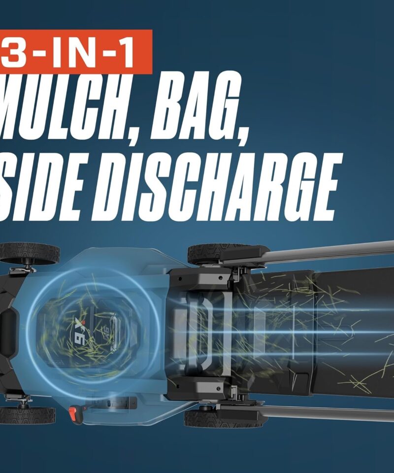 Alternative view of X6 60 Volt Max* 21-Inch 3-in-1 Cordless Push Lawn Mower, with Bagging, Mulching, and Side Discharge, Height Adjustment, Smart Display, 6Ah Lithium-ion Battery & Charger Included (LPPX6-H)