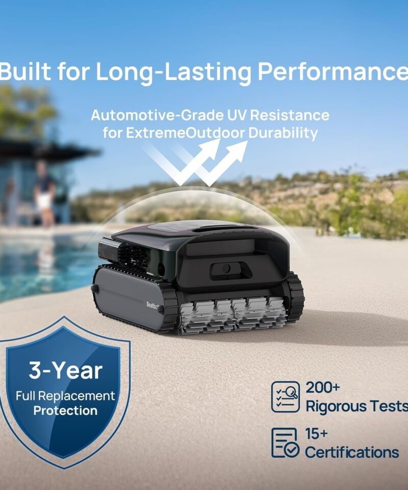 Beatbot AquaSense 2 Pro Robotic Pool Cleaner – 5-in-1 Cordless Skimmer & Clarifier, App-Controlled, Smart Parking, Up to 3,875 Sq. Ft. – Obsidian - Image 8