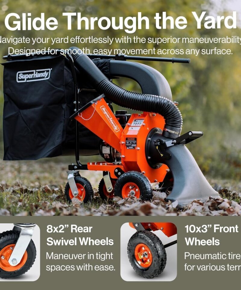 SuperHandy 7HP Gas Leaf Vacuum & Wood Chipper, 10:1 Mulch, 6-Bushel Bag - Image 7