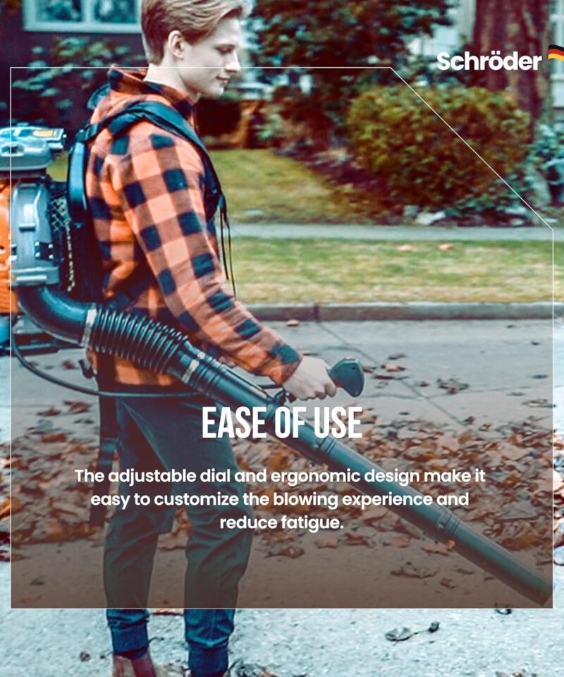 Schröder SR-6400L Backpack Gas Leaf Blower, 3.7 HP Engine - Image 9