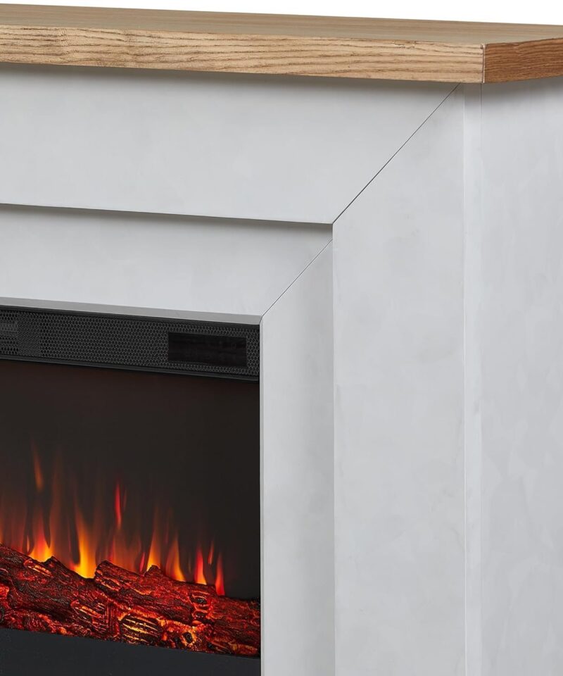 Real Flame Malie 68″ Electric Fireplace with Mantel & Remote Control - Image 6