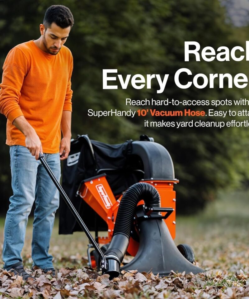 SuperHandy 7HP Gas Leaf Vacuum & Wood Chipper, 10:1 Mulch, 6-Bushel Bag - Image 5