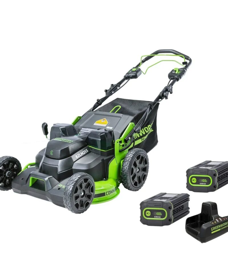 82V 25″ Self Propelled Mower w/ (2) 4Ah Battery & Dual Port Charger