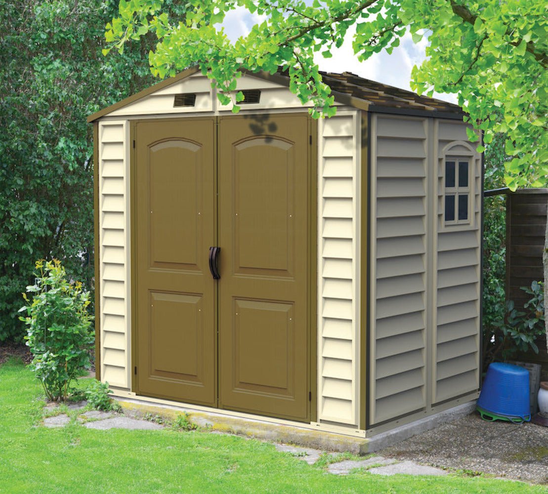 8ft x 6ft Storeall Vinyl Shed with Foundation Kit and window