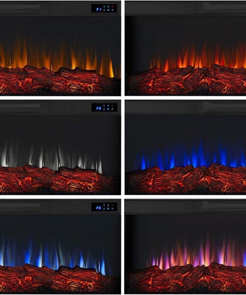 Real Flame Malie 68″ Electric Fireplace with Mantel & Remote Control - Image 9