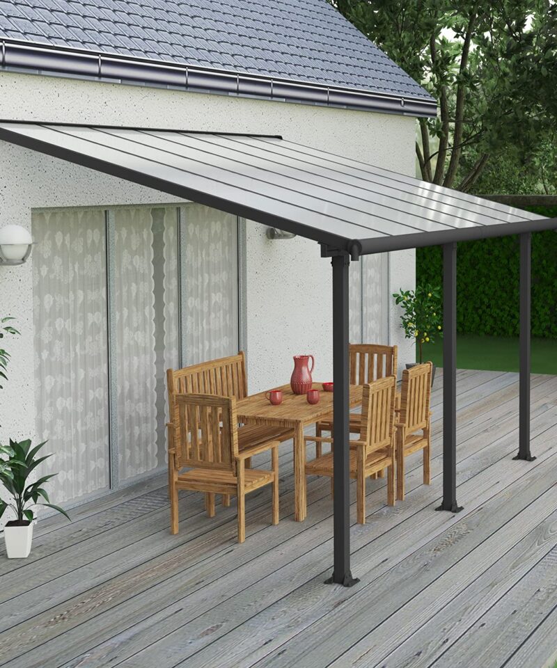 Palram OLYMPIA 3X4.25 GREY CLEAR PATIO COVER - Image 7