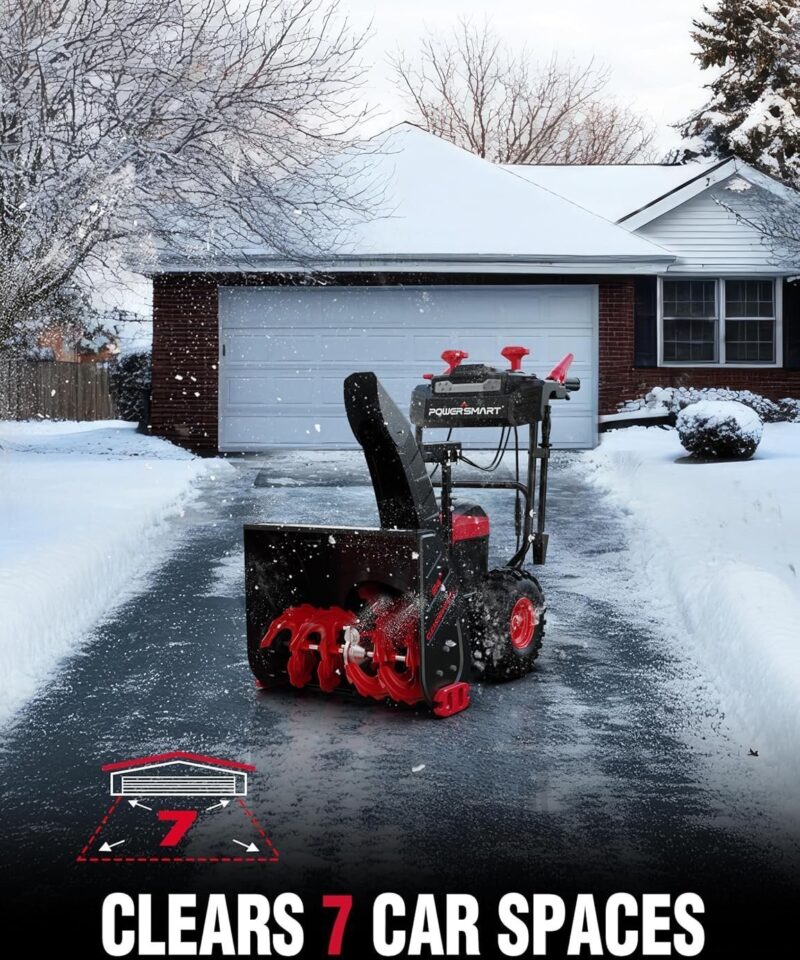 PowerSmart HB2805A 80V 24-Inch Self-Propelled 2-Stage Cordless Snow Blower with 6.0Ah Battery & Charger - Image 7