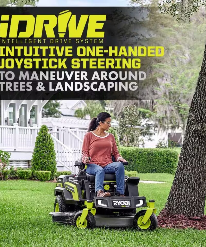80V HP Brushless 42 In. Battery Electric Cordless Zero Turn Riding Mower (2) 80V Batteries (2) 40V Batteries and Charger - Image 9