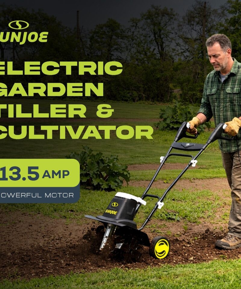 Electric Garden Tiller Cultivator, Steel Tines, 13.5 Amp, 16″, TJ604E - Image 2