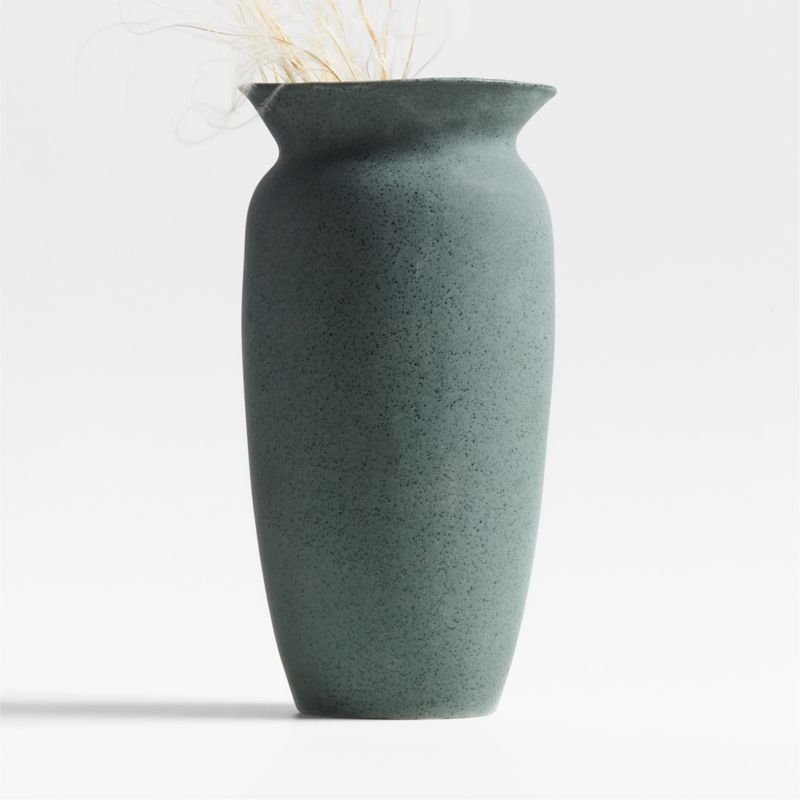 Remanence Dark Green Ceramic Vase 16″ by Athena Calderone