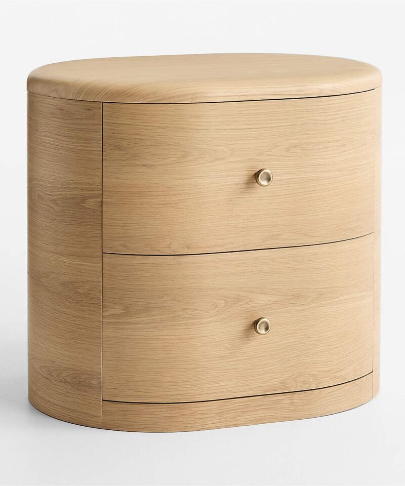 Anneli 24″ Natural Oak Wood Charging Nightstand - Image 5