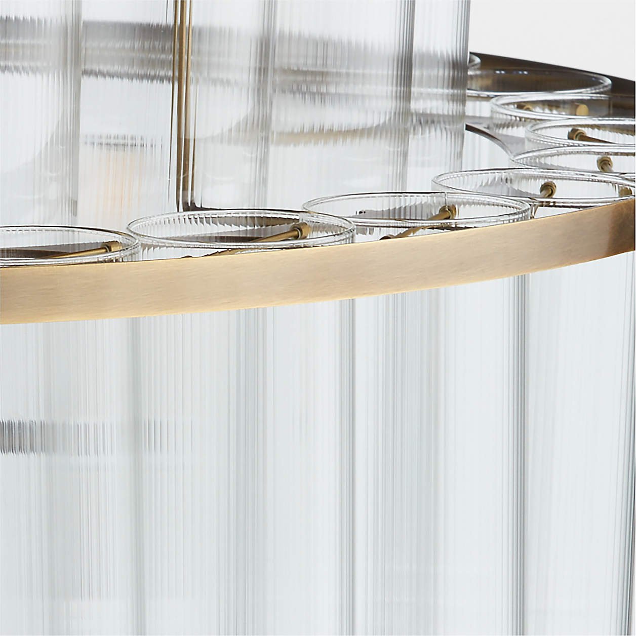 Aurora Brass & Glass Chandelier Light 31.5″ - Image 3