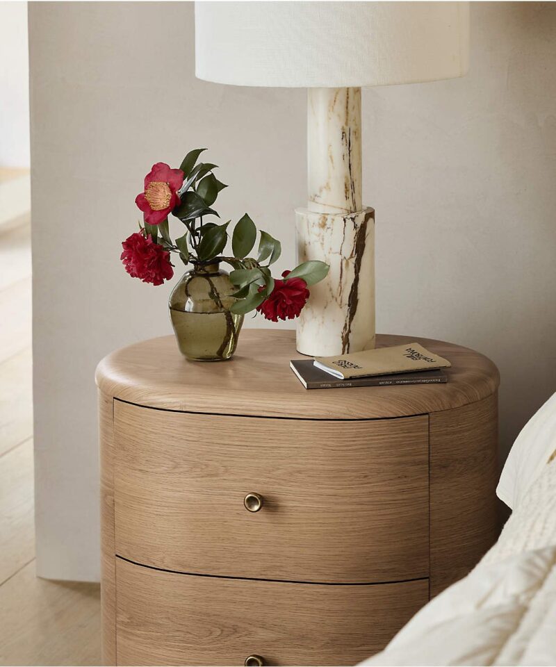 Anneli 24″ Natural Oak Wood Charging Nightstand - Image 8