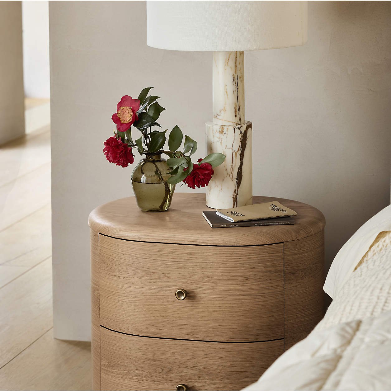 Anneli 24″ Natural Oak Wood Charging Nightstand - Image 8