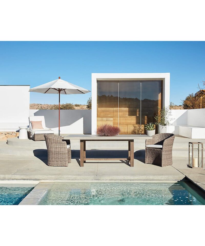Abaco 84″ Grey Concrete Outdoor Dining Table - Image 6