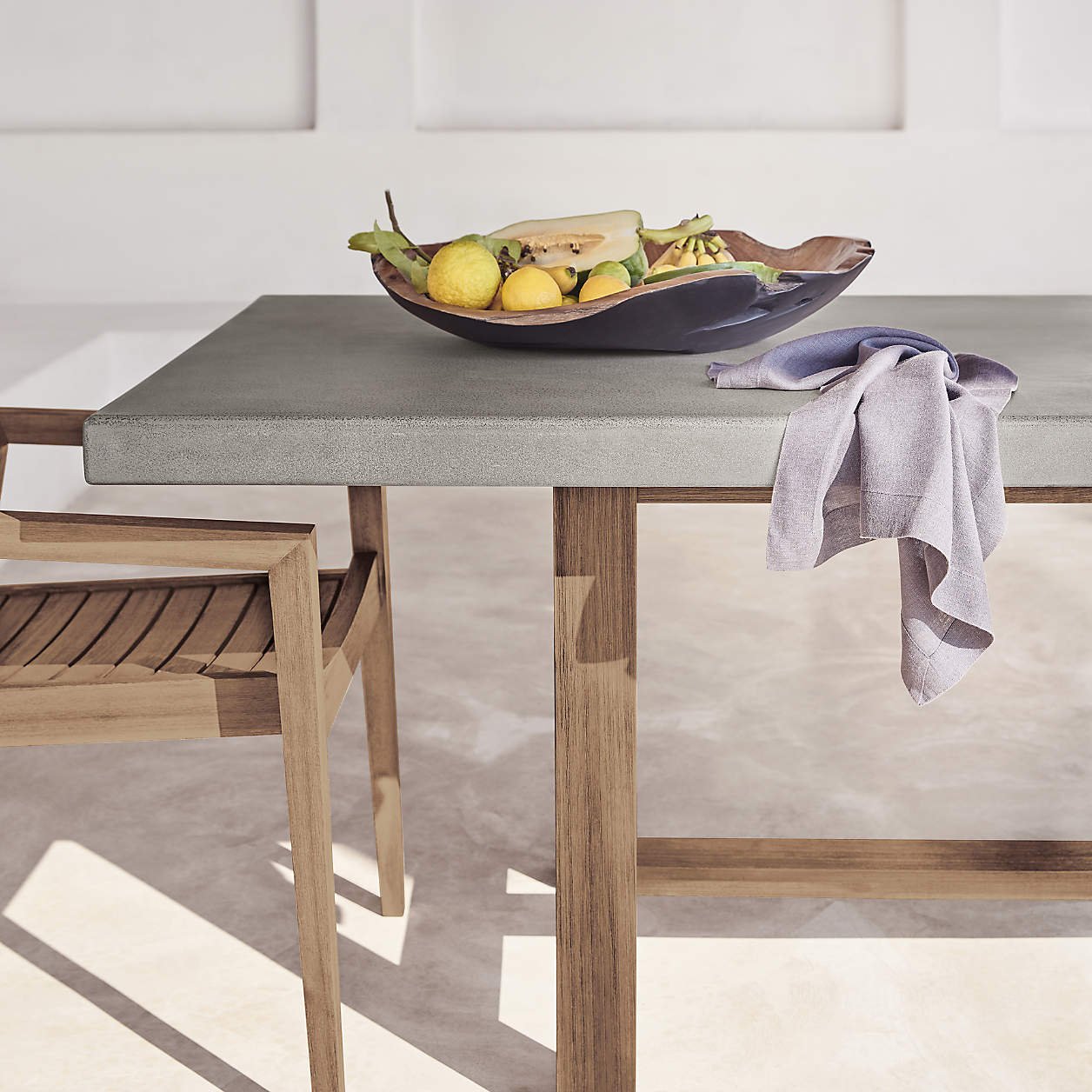 Abaco 84″ Grey Concrete Outdoor Dining Table - Image 10